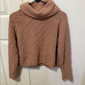 Cozy Knit Turtleneck Sweater - Brown